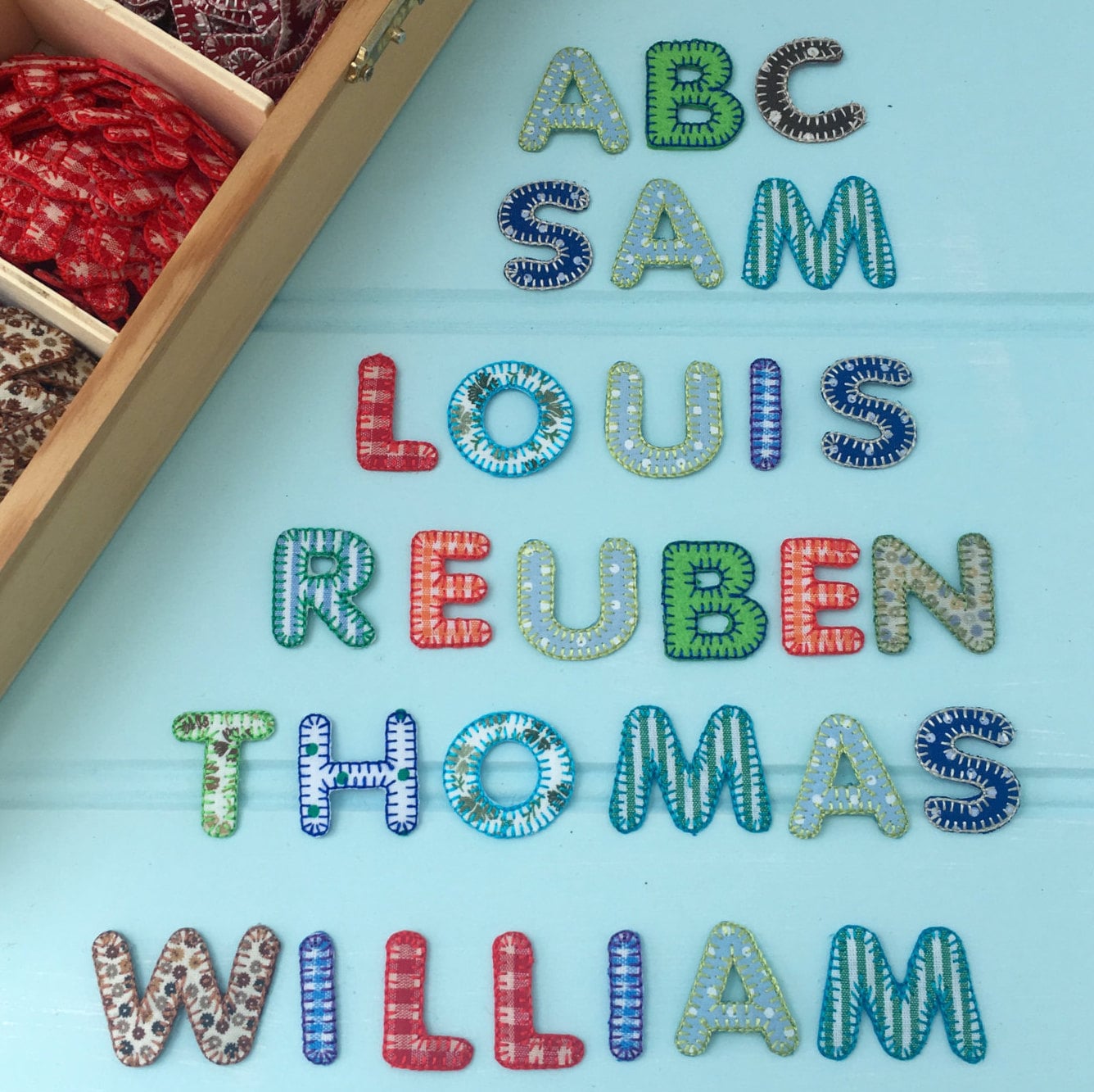 Applikation Alphabet Buchstaben Zum Aufbügeln von PinkPineappleEngland