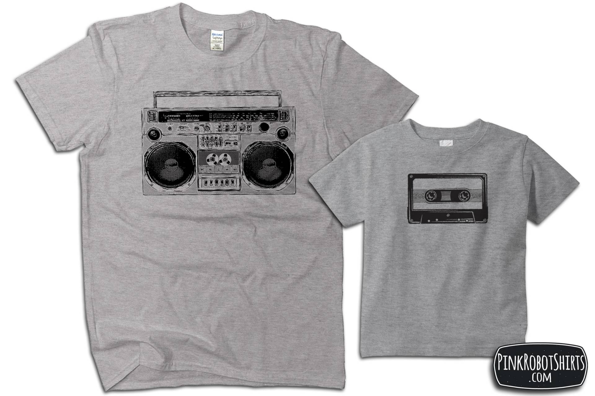 Passende Shirts Für Papa Und Baby, Ghettoblaster Kassette Band, Vater-Sohn-Matching-Shirts, Vater-Tochter-Matching, Vatertagsgeschenk von PinkRobotShirts