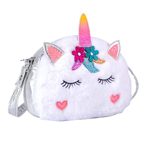 PinkSheep Einhorn Portemonnaie Niedlich Anime Plüsch Portemonnaie Kleinkind Portemonnaie Kinder Portemonnaie Mädchen Teen Portemonnaie für kleine Mädchen Umhängetasche für Mädchen（Fit PHONE） von PinkSheep