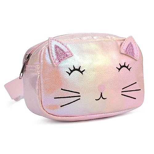 PinkSheep Kinder Gürteltasche Mädchen, Kinder Katze Taille Pack, Gürteltasche für Mädchen Mädchen Tasche, Verstellbarer Gürtel für Kinder Sport Laufen, Camping, Reise von PinkSheep