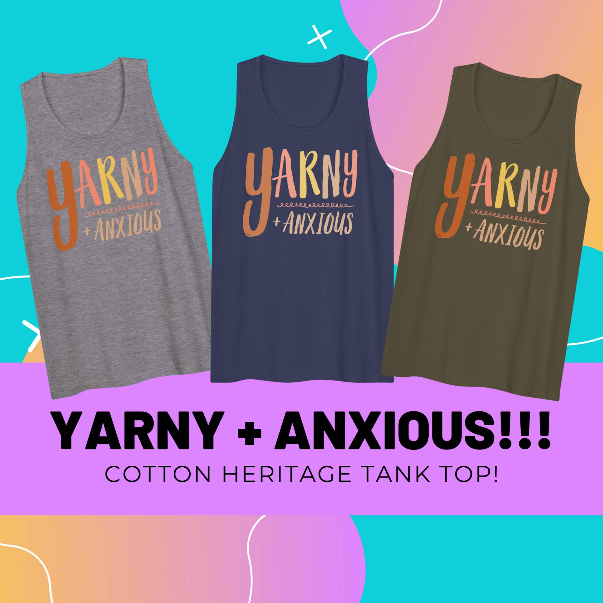 Garn & Ängstliches Tank Top, Lustiges Gehäkelt Bekleidungsgeschenk, Geschenk Für Häkeln von PinkSheepDesign