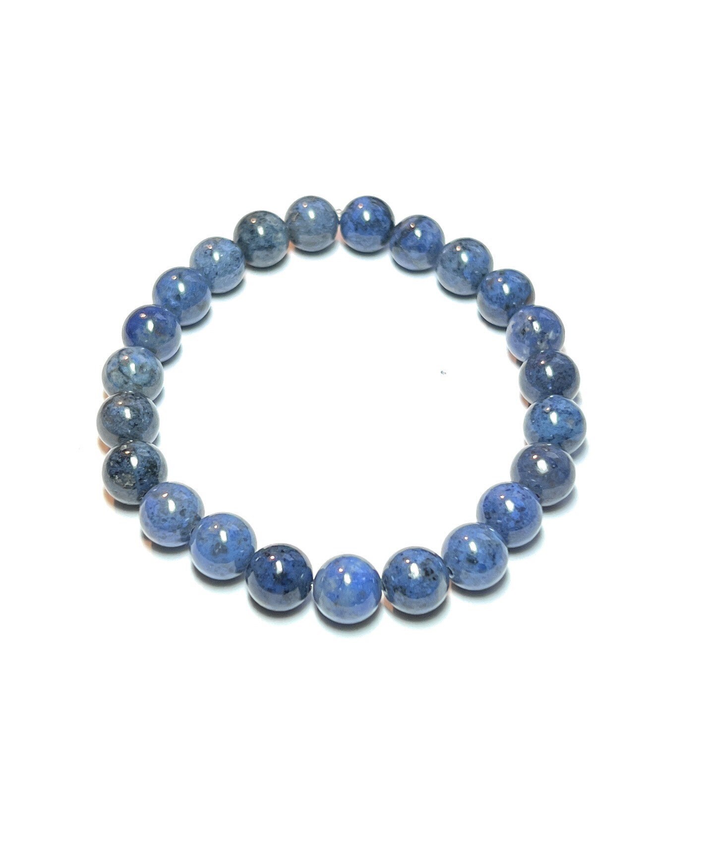 Dumortierit Perlenarmband | Stretch-Armband Herren Armband Schmuck Edelstein Perlen von PinkSkiesJewelry