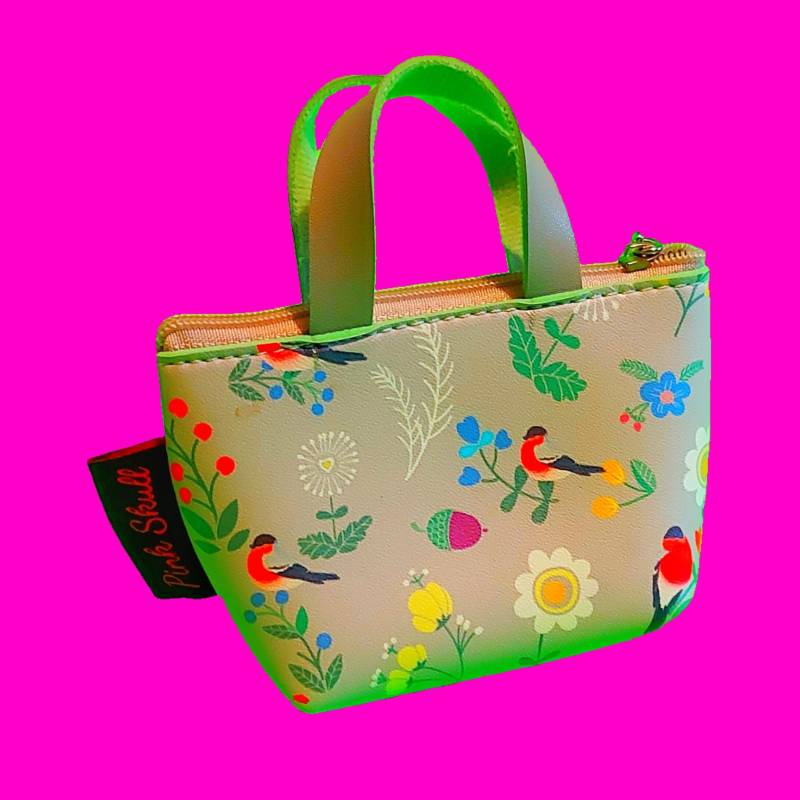 Frühlingswurf Geldbörse Rotkehlchen Blume Garten Wald Freunde Hirsch Bunnies Natur Inspiriert Niedlichkeit Entzückende Verbundene Vinyl von PinkSkullCA