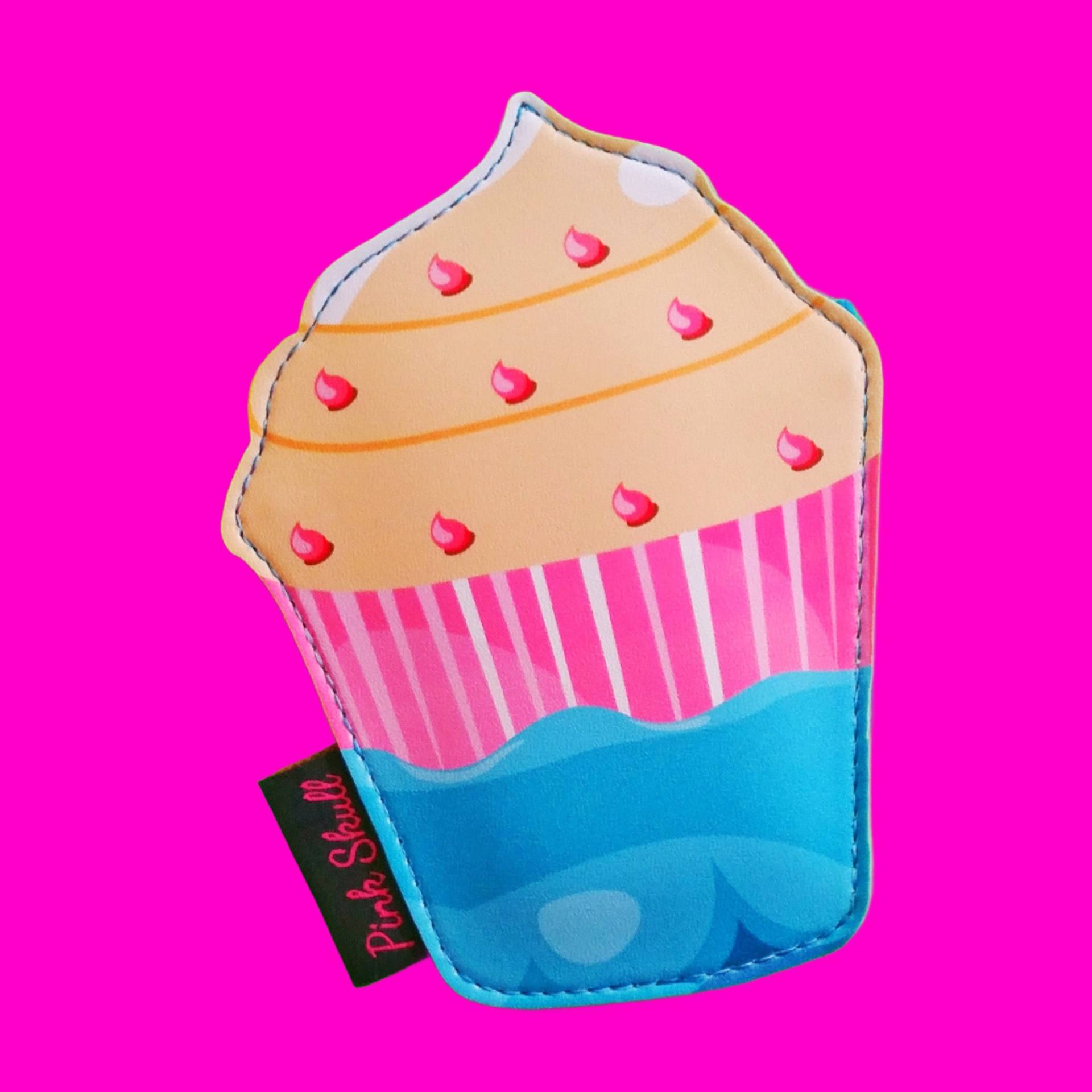 Süße Leckerei Cupcake Donut Snack Zeit Spaß Essen Reißverschluss Beutel Brieftasche Gebundene Vinyl Geldbörse - Weitere Styles von PinkSkullCA