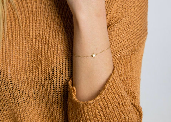 Gold Stern Armband-14K Filled Kette-Silber Armband-Sterling Silber Kette-Zarte Armband-Zierliche Armband-Alltägliche Armband-Geschenk von PinkSlate
