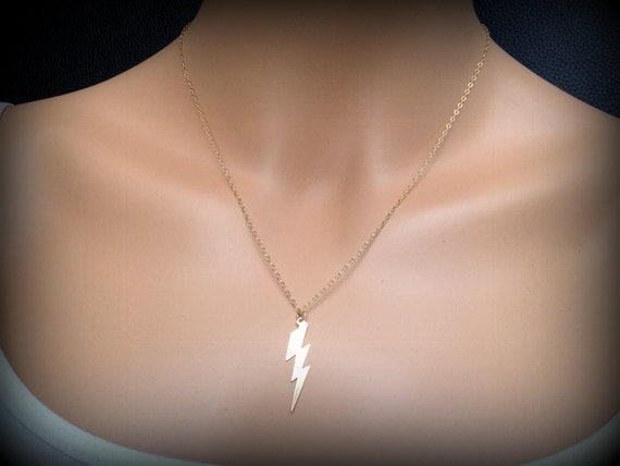 Verkauf Gold Blitz Halskette-sterling Silber Halskette-Gold Gefüllt Halskette-Silber Halskette-Schichtung Halskette-Täglich von PinkSlate