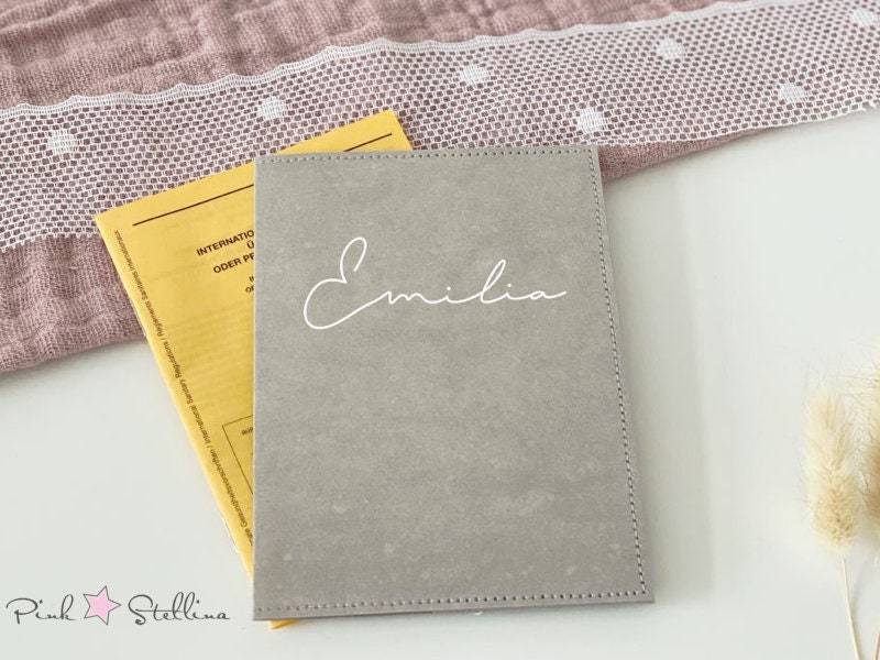 Impfpasshülle/Reisepasshülle Aus Veganer Leder von PinkStellina