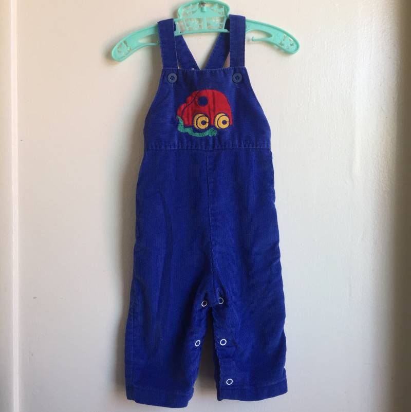 Vintage Blue Overall Auto Hose Gr. 9 M Rot von Pinkbedazzler