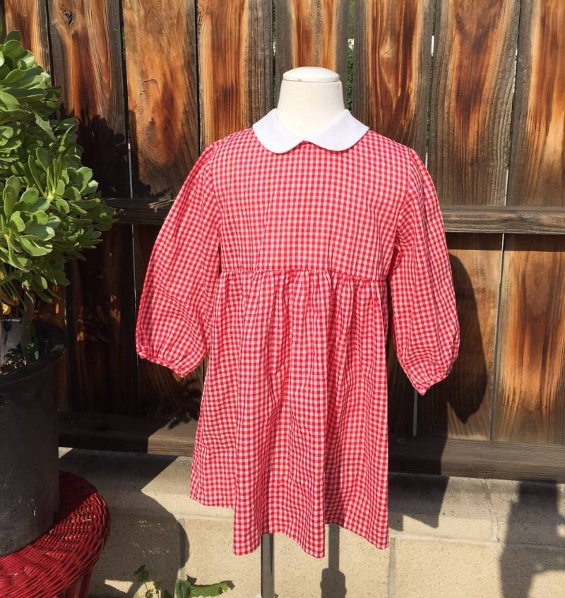 Vtg Neiman Mythos Syloia Rot Weißes Kleid Gr. 5 Bubikragen von Pinkbedazzler