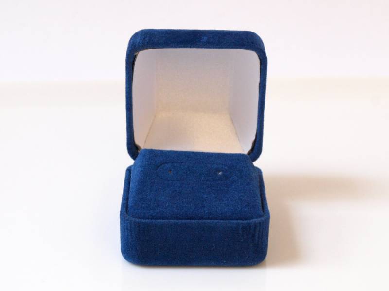 Blauer Samt Ohrring Box - Geschenk Für Ohrstecker Andere Farben Erhältlich Kleine Ohrringe Schmuck Rochester von Pinkburlesque