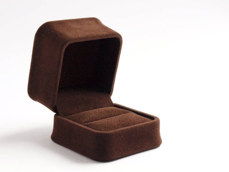 Kaffeebraun Samt Ringbox, Vorschlag Box Für Ring, Ringträger Box, Ringbox Samt, Schmuck Geschenkbox, Ring Präsentationsbox Winchester von Pinkburlesque