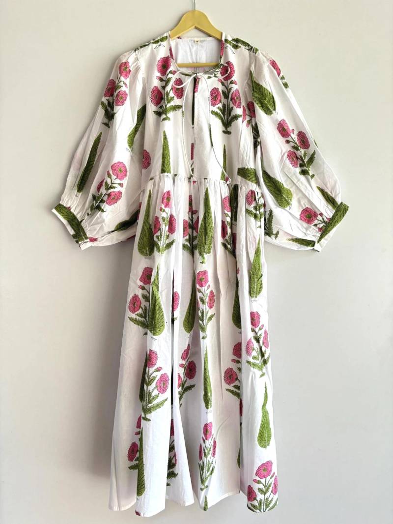 Blumendruck Baumwolle Sommerkleid Kyra Midi Mini Style von PinkcityworldStore