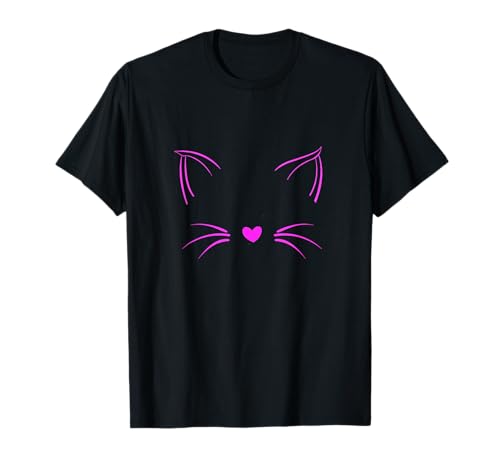 Pinke Grafik Lustiges unsichtbares Katzen Herren oder Damen T-Shirt von Pinke Grafik Pink Farb-T-Shirt