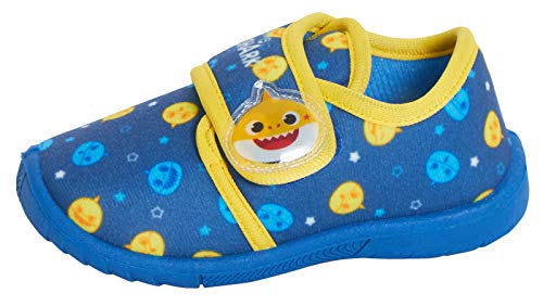 Pinkfong Jungen Baby Hai Hausschuhe Kleinkinder Lauflernschuhe Hausschuhe Booties Leicht zu befestigen Haus Schuhe, Blau - blau - Größe: 30 EU von Pinkfong
