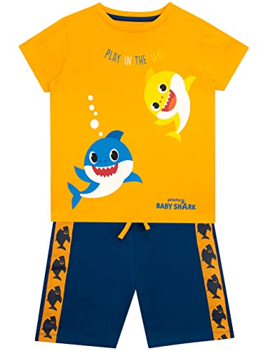 Pinkfong Jungen T-Shirt und Shorts Set Baby Shark Mehrfarbig 98 von Pinkfong