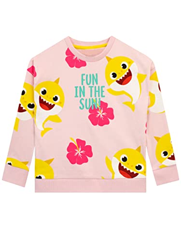 Pinkfong Mädchen Sweatshirt Baby Shark Roze 86 von Pinkfong