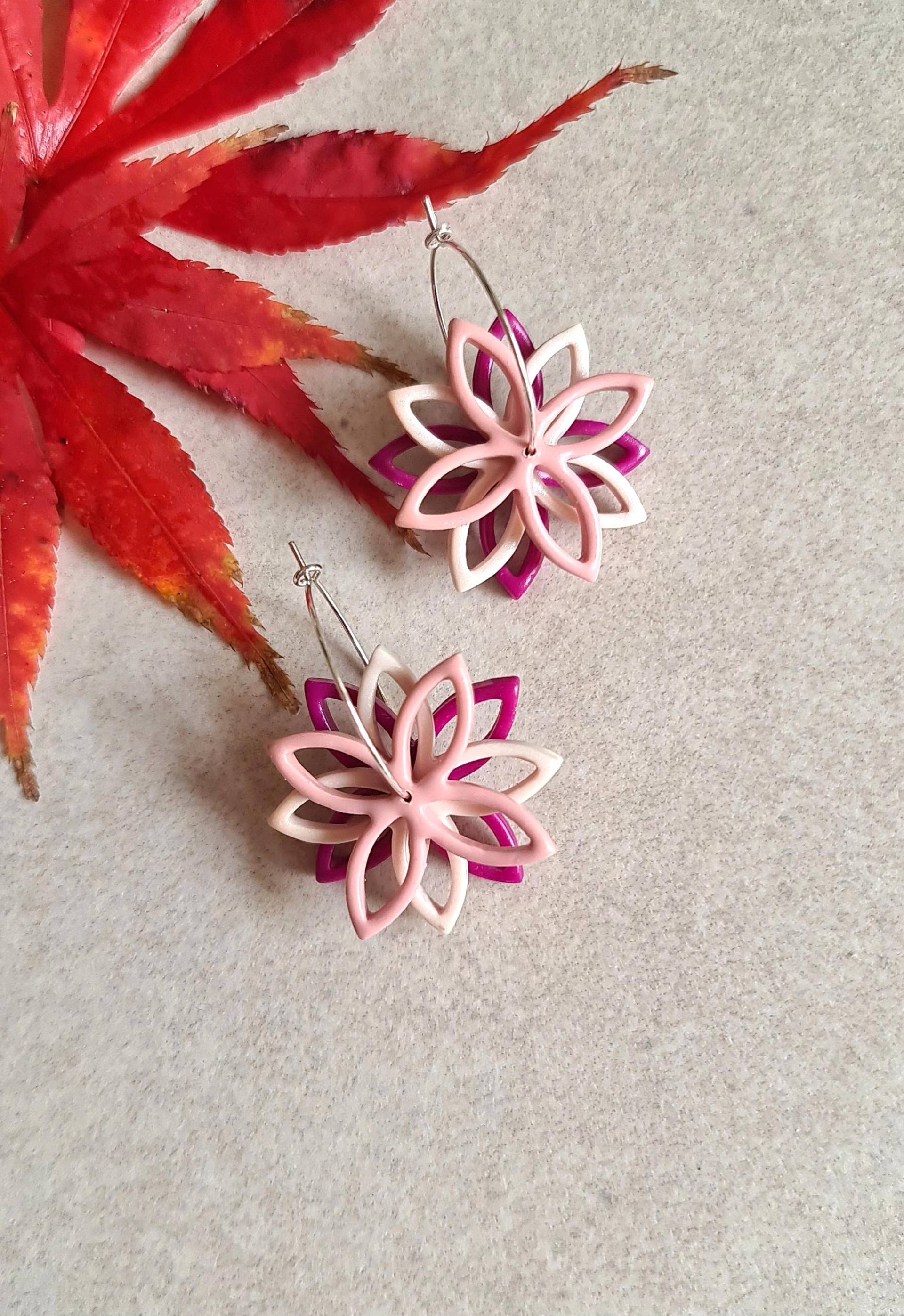 Handgemachte Blumen Creolen Aus Polymer Clay Trendy Geschenk Handgemachte Blumen Creolen Aus Polymer Clay Trendy Geschenk von LumisDotsClay