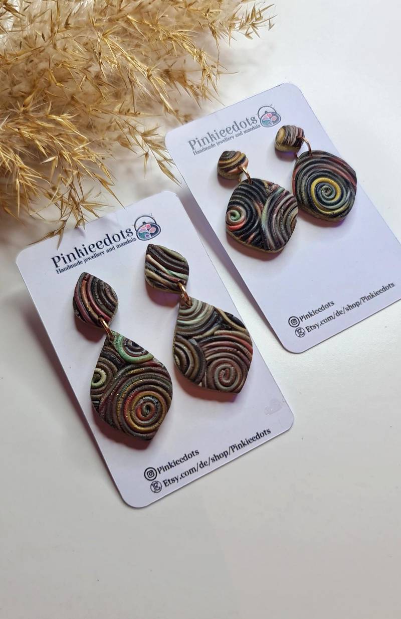 Einzigartige Statement Clayohrringe , Trendjahresringe, Polymerclay Geschenk, Handgemachte Schmuck, Polymerclay Ohrringe, Clayart Einzigartige Statement Clayohrringe , Trendjahresringe, Polymerclay Geschenk, Handgemachte Schmuck, Polymerclay Ohrringe, Clayart von LumisDotsClay