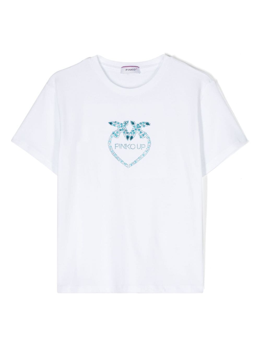Pinko Kids T-Shirt mit Kristallen - Weiß von Pinko Kids