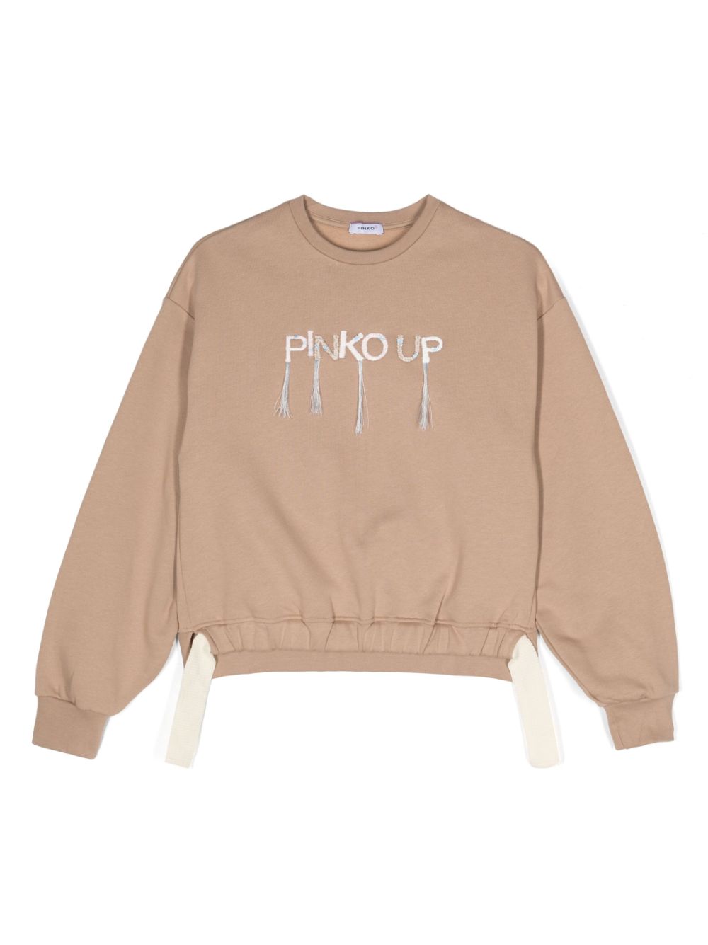 Pinko Kids Sweatshirt mit Logo-Stickerei - Braun von Pinko Kids