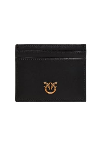 Pinko CARD HOLDER SIMPLY, Schwarz (Z99Q Schwarz-Antik Gold), Taglia Unica, kreditkartenetui von Pinko
