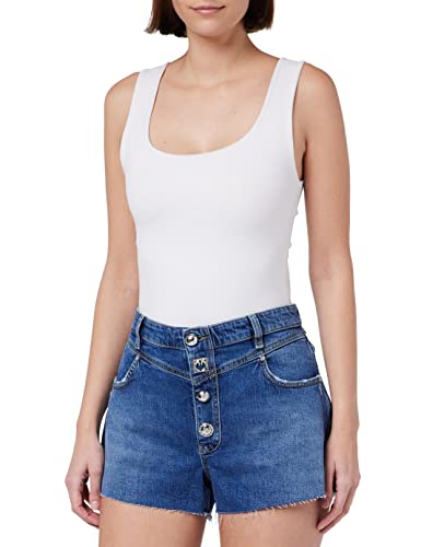 Pinko Damen ACCANITA Denim Con Mix Jeans-Shorts, PJO_LAVAGGIO Medio CHIARO, 25 von Pinko