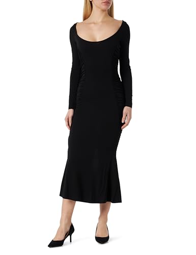Pinko Damen Antiope-Kleid Interlock-Flüssigkeit Cocktailkleid, Z99_Schwarz Limousine, L von Pinko
