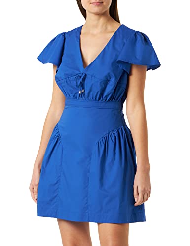 Pinko Damen Bezauberndes Popeline Lässiges Kleid, G00_Blau Surf im Web, 30 von Pinko