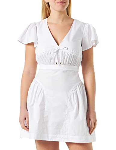 Pinko Damen Bezauberndes Popeline Lässiges Kleid, Z04_weiß Brill, 38 von Pinko