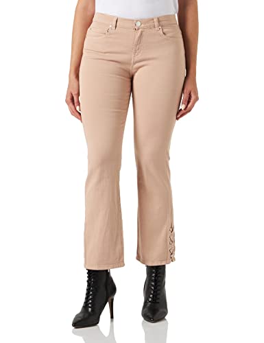 Pinko Damen Brenda Bootcut Bull Con String Jeans, O37_BEIGE Rugby, 28 von Pinko