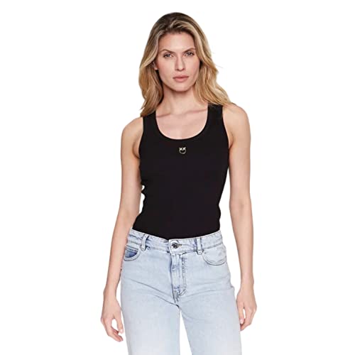 Pinko Damen CALCOLATORE CANOTTIERA COSTINA Top, Z99_Nero Limousine, X-Small von Pinko