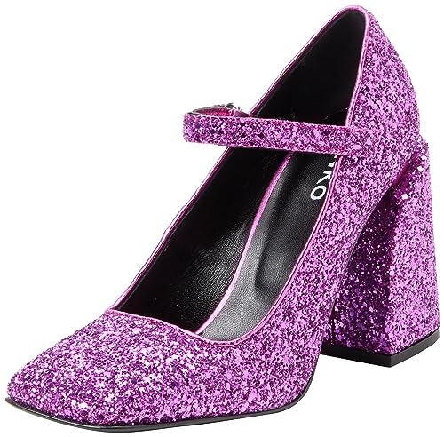 Pinko Damen Claudie Glitter Mary Jane Schuh, W48 Fuchsia Festival, 35 EU von Pinko