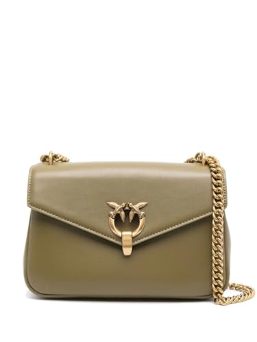 Pinko Damen Cupido Messenger Classic VITEL, V62Q_Verde ABETE-Antique Gold von Pinko