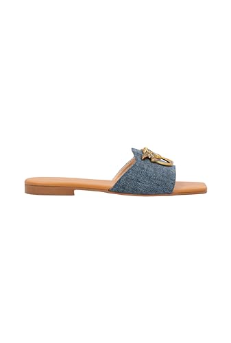 Pinko Damen Denim Slipper Schiebe-Sandalen, 35 EU von Pinko