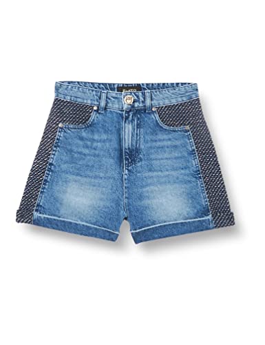 Pinko Damen Dotta Pj620 Twill Rigid Shorts, F57_blu-Zaffiro Stella, 36 von Pinko