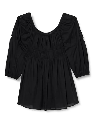 Pinko Damen Fandango Kleid Musselin Stickerei Sangallo Platziert Cocktailkleid, Z99_Schwarz Limousine, 30 von Pinko