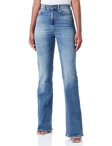 Pinko Damen Felix Flare Denim Vintage Dirt Jeans, PJ3_LAVAGGIO Dirty, von Pinko