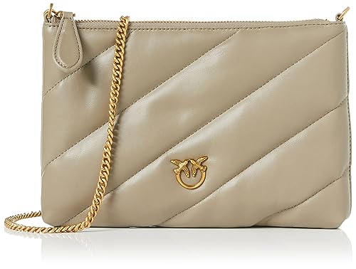 Pinko Damen Flat Pouch Sheep Nappa FLACHTASCHE SCHAFNAPPA, I68Q_Noce-Antique Gold von Pinko