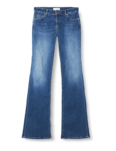 Pinko Damen Frida Flare Denim Blue Stretch Jeans, PJC_LAVAGGIO Medio Scuro, 29 von Pinko