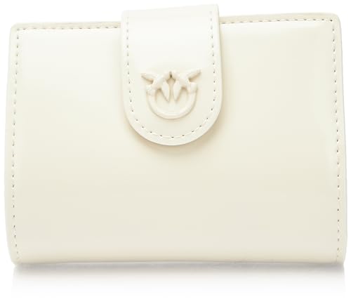 Pinko Damen Geldbörse, gebürstetes Leder, glänzend Reisezubehör-Brieftasche, Z14b_weiß + weiß Block Color von Pinko