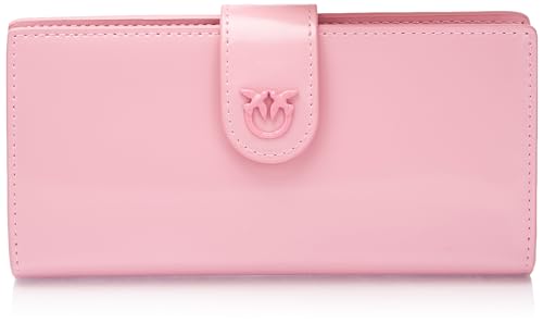 Pinko Damen Horizontal Wallet Gebürstetes Leder glänzend Reisezubehör-Brieftasche, P31b_rosa Marine-Block Color Pinko Damen Horizontal Wallet Gebürstetes Leder glänzend Reisezubehör-Brieftasche, P31b_rosa Marine-Block Color von Pinko