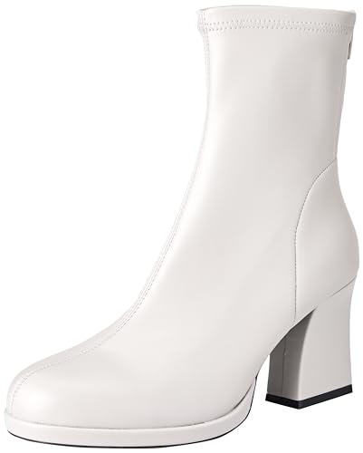 Pinko Damen Jomeli Kunstleder S Stiefelette, I41 Perlgrau, 40 EU von Pinko