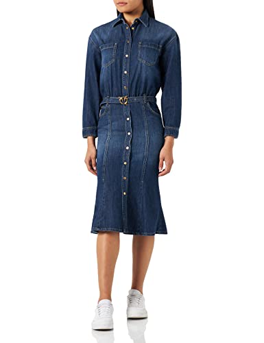 Pinko Damen Latrato Pj867 Denim Fiss Lässiges Kleid, F57_Blau-Saphir-Stern, 32 von Pinko