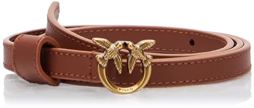 Pinko Damen Love Berry H1 Belt Kalbsleder Gürtel, L39q_Leder-Antikgold, L von Pinko