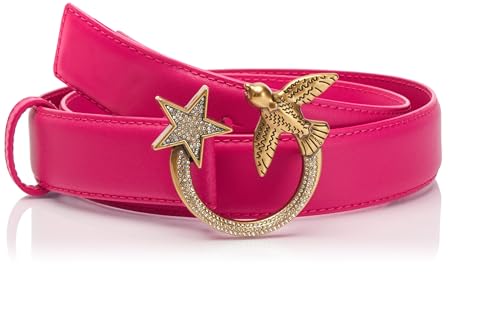 Pinko Damen Love Berry H3 Belt Kalbs-Set Gürtel, N17u_pink pink-Shiny Gold, S von Pinko