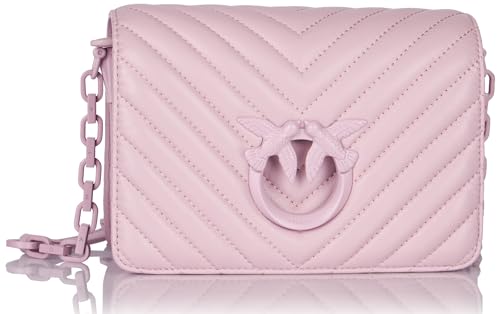 Pinko Damen Love Click Mini Sheep Nappa Chevron Tasche, wgb_lila-Block Color von Pinko