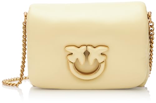Pinko Damen Love Click Puff Baby Sheep Nappa Leder Buckle Tasche, S14b_Heu-Block Color von Pinko