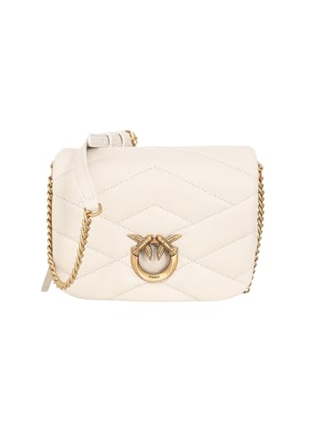 Pinko Damen Love Click Puff Baby Sheep Quaste Puzzle Quilt Tasche, Z14q_Seide-Antik-Gold von Pinko