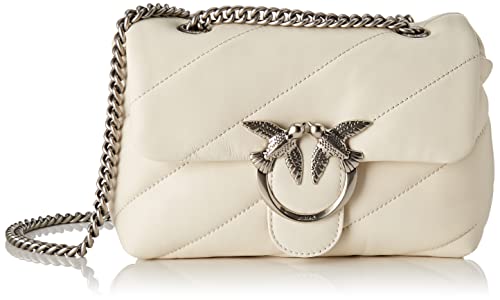 Pinko Damen Love Mini Puff Cl Sheep Nappa Tasche, Z14o_Seide-Old Silber von Pinko