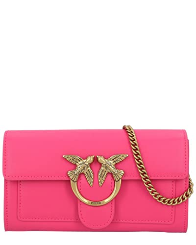 Pinko Damen Love ONE Wallet Liebe EINE GELDBÖRSE C Vitello SETA, N17Q_BARBABIETOLA CH-Antique Gold von Pinko